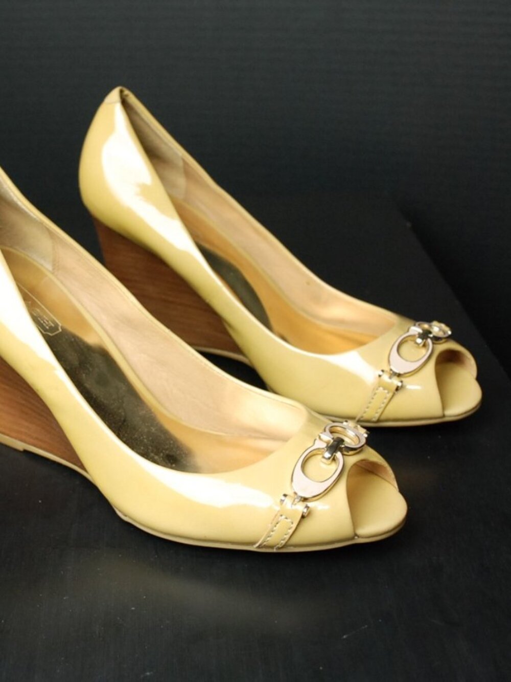 Coach Wedge Pattern Leather